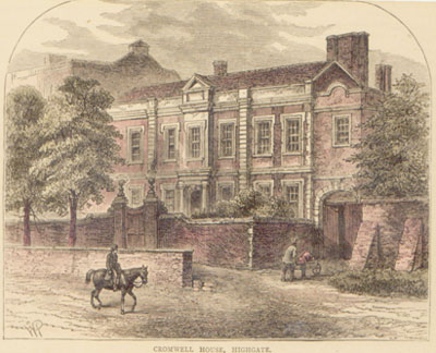 The Frontage of Cromwell House c1876