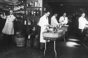Wycliffe Peck and the Pharmacy Dept – early 20th Century